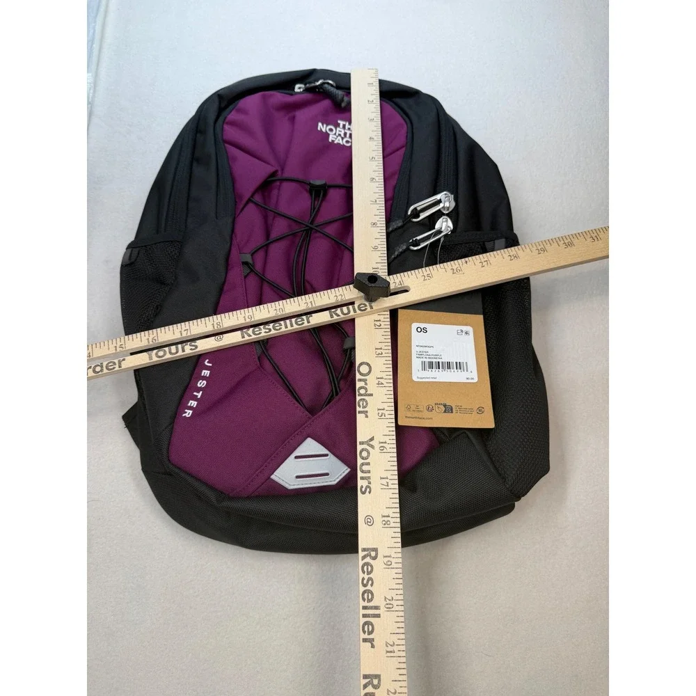 The North Face Jester Backpack Purple Black Laptop Sleeve School Travel New NWT